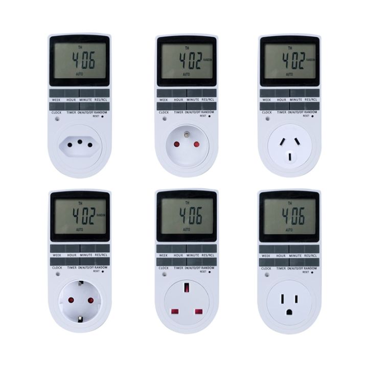 Electronic Digital Timer Switch 24 Hour Cyclic EU UK AU US FR BR Plug ...