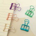 40*22mm Hollow Metal Long Tail Clip Bill Clip Hand Account I-shaped Dovetail Clip Paper Clip Home Office Folder. 