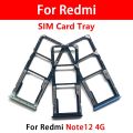 Original Dual Card SIM Card Tray chip Slot drawer Holder Adapter Accessories For Xiaomi Redmi Note 12S 12 4G Pro 5G Plus + Pin. 