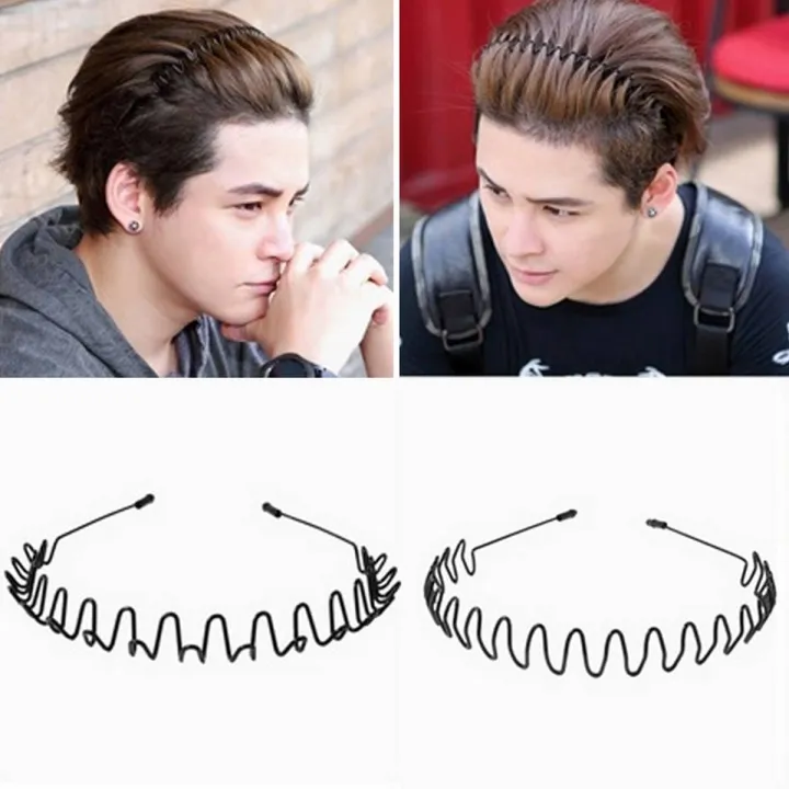 02%20Pcs%20of%20Black%20Colour%20Hair%20Band%20For%20Man%20For%20Daily%20Use%20Fashionable%20Black%20Metal%20Waved%20Style%20Alice%20Sports%20Hairband%20Headband%20Headwear%20Accessory%20Spring%20Wavy%20Hoop%20For%20Men%20Women%20-%20Image%203