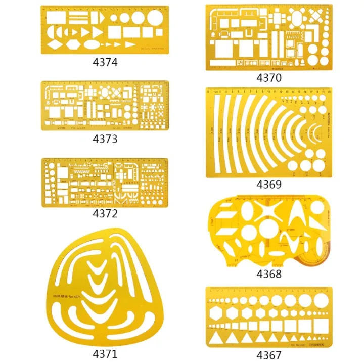 Professional Architectural Template Ruler Drawing Stencil Measuring Tool Student