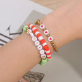 Christmas Bohemian Style Soft Ceramic Beaded Bracelet Men and Women Hundred Bracelets. 