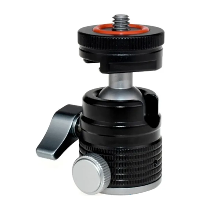 Mini Ball Head Tripod Head with Universal 1/4 Inch Screw Mounts for DSLR Cameras Flash Tripod Monopod Fill Light Easy Install Easy to Use