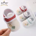 Cotton Soft Baby Girls Flat Newborn Toddler Leaning Walking Shoes Flats. 