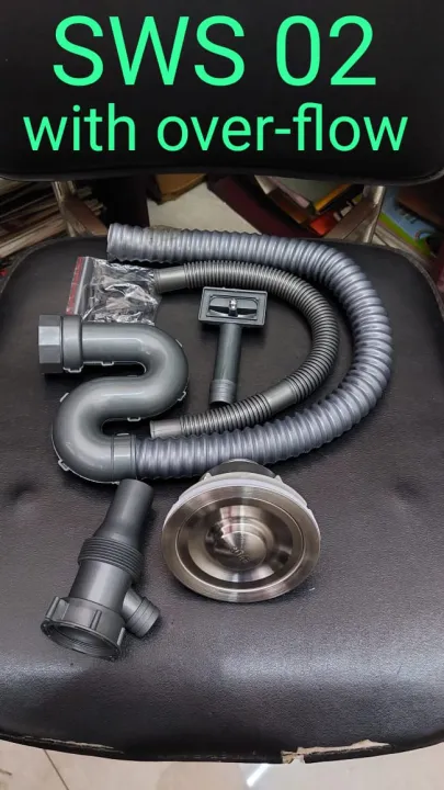 Stainless%20Steel%20Kitchen%20Sink%20Drain/Waste%20Kit%20-%20110mm%20Single%20Bowl%20with/without%20Overflow,%20Circular%20&%20Square%20Options%20-%20Image%203