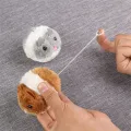 1 PCs Realistic Lifelike Plush Mouse Running Rat Toy for Interactive Play with Cats and Dogs. 