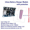 TP4056 Lithium Battery Charger and Protection board Module 18650 Arduino Node mcu 5V 1A USB Micro Lithium Battery Charging Board Charger Module Protection Dual Functions. 