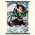 Demon Slayer Paintings Fabric Cloth Poster Wall Scroll Kimetsu No Yaiba Rengoku Kyoujurou Hashira Agatsuma Zenitsu ACG Fan Gift. 