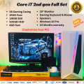 Core I7 2nd Gen 8GB Ram 128GB SSD 500GB HDD 450W PSU RGB Gaming Desktop PC Computer Full Set. 