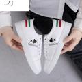 【FOOT SOFA】 Spring And SummerWhite Shoes Fashion Flat Shoes Women Leather Ladies Shoes Female Sneakers Casual Shoes # S-8893. 