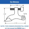 【FOOT SOFA】1xSilver Adjustable Door Hardware Deluxe Heavy Duty Hidden Hinge Pin Bumper Damper Door Stopper. 
