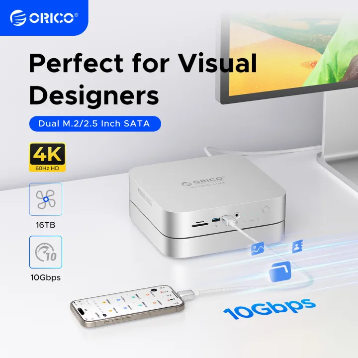 Orico Master of Mac Expansion Mac mini Storage Expansion Solution 10-in-1 Expansion 2.5 SATA