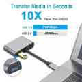 4 In 1 USB Type C To HDMI 4K VGA USB 3.0 PD Adapter Audio Video Converter USB C HDMI Cable for Laptop PC. 