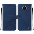 lthmy for Nokia C20 case slim Embossed PU Leather Flip Stand Wallet Card Slots Cover. 