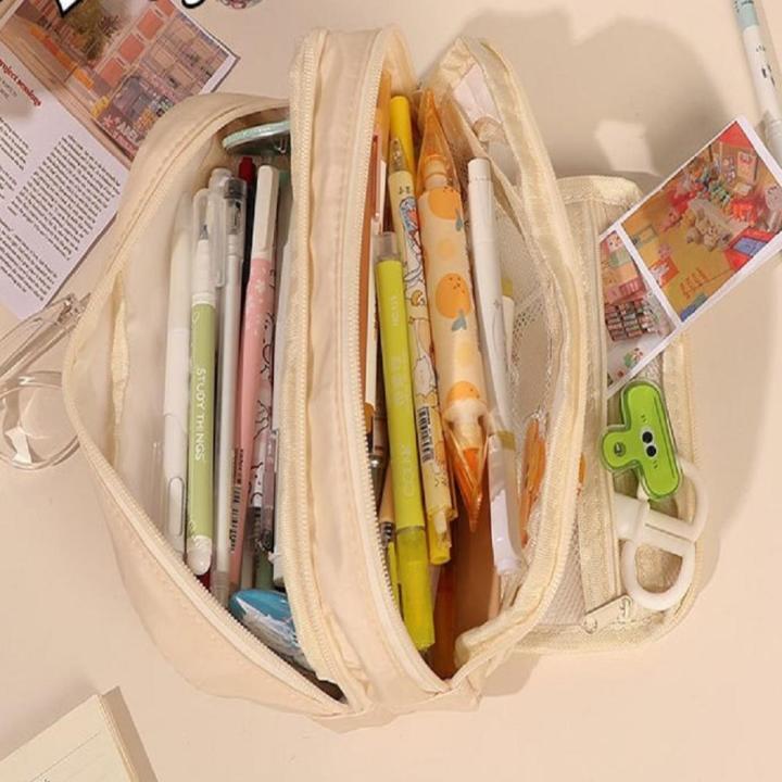School Stationery Storage Children's School Supplies Large Capacity Pencil Bag Aesthetic School Cases Cute Pencil Case