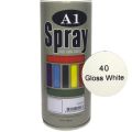 A1 SPRAY PAINT 400ML, GLOSS WHITE. 