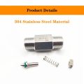 Non Return 304 Stainless Steel One-way Valve Silver 1/4 Inch NPT Check Valve Male to Male Thread Non-Return Valve Oil Water Gas. 