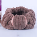 Headband Coral Fleece Hairband Soft And Cozy Coral Fleece Women/Girls Coral Fleece Hair Band Turban Soft Spa Facial Hairband for Spa Facial Care Haircare Makeup Application Sports And Fitness. 
