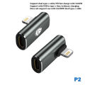 1PD20W USB Type-C Fast Charging Adapter For IPhone  Lighting USB C Female To Lighting Male Straight Head Elbow Converter Lonni. 