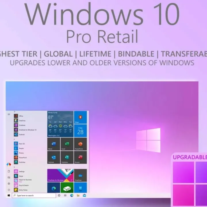 Windows 10 Pro License Genuine key in printout with activation Lifetime