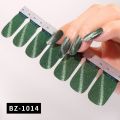 1 Sheet Nail Art Stickers Glitter Gradient UV Gel Polish Nail Wraps Strips Full Cover Nail Polish Stickers Decals Manicure Tool. 