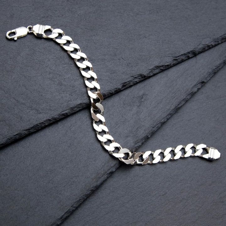 Gold%20Plated%2018K%20Gold%20Chain%20Bracelet%207mm/6mm%20for%20Girls%20and%20Boys%20Ladies%20and%20Gents%20-%20Image%203