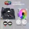 Aigo AR12PRO white 120mm rgb fan 4pin PWM Cooling fan 3pin5v Unlimited space argb 12cm ventilador PC gamer Computer Case fan. 