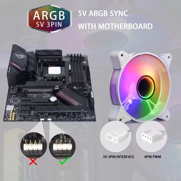 Aigo%20AR12PRO%20white%20120mm%20rgb%20fan%204pin%20PWM%20Cooling%20fan%203pin5v%20Unlimited%20space%20argb%2012cm%20ventilador%20PC%20gamer%20Computer%20Case%20fan%20-%20Image%206