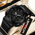 SANDA Brand Fashion Business Luxury Date Timer Digital Quartz Men's Watch. 