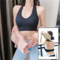 【hot】 Women Backless Vest Sexy Bra Halter Wire Free Sport Bra Suspender Solid Lingerie Female Tops Beautiful Back Wire Free Sports Bra. 
