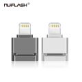 Silver】 Nuiflash usb 2.0 to lightning OTG Data Adapter For iPhone 11 Pro XR X 8 7 Tablet Converter Data SD Card Disk. 
