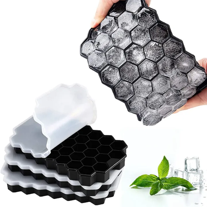 LKPCIGCXM%203%20Pack%20Silicone%20Small%20Ice-Cube%20Trays%20with%20Removable%20Lid,%20Easy-Release%20&%20Flexible%20Hexagonal%2037-Ice-Cube%20Molds%20-%20Image%203