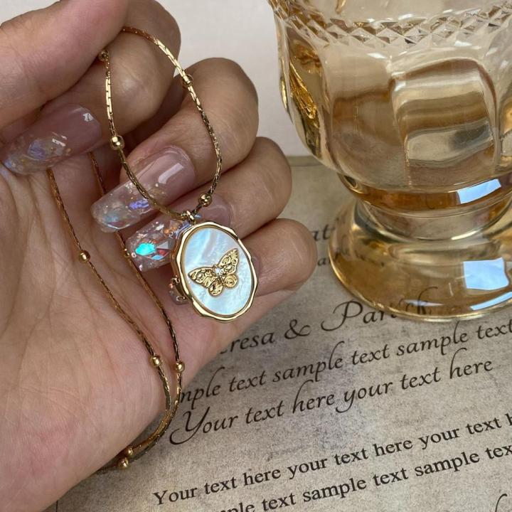 Vintage%20Pendant%20Necklace%20High-Quality%20Embedded%20Plated%20Photo%20Album%20Locket%20Adjustable%20Chain%20Aesthetic%20Butterfly%20Necklace%20for%20Women's%20Jewelry%20Dress%20Accessorizing%20Keepsake%20Necklace%20Jewelry%20Collector%20Sentimental%20Gift%20-%20Image%205
