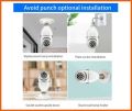 Wifi Panorama Camera Wireless Light Bulb Camera 2.4GHz WiFi 360 Degree Socket Cameras for Home Security 1080p Smart Panoramic Cam Home Surveillance Camera System with Night Vision Motion Detection. 