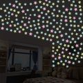100pcs 3D Stars Glow In Dark Luminous Fluorescent Plastic Wall Sticker. 