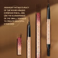 Ocheal Waterproof Eyebrow Pencil Dual Head Brown Eyeliner Pen Girl Face Eye Make Up Comestics Brushes. 