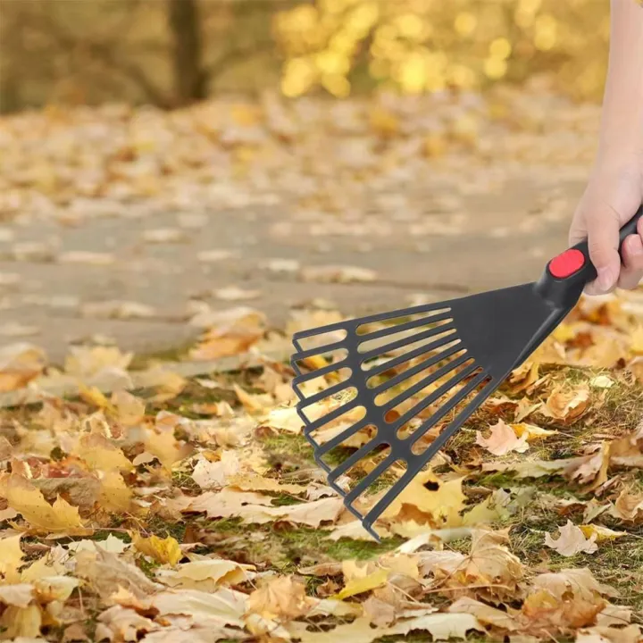 Plastic Garden Grass Leaf Rake Leveling Sturdy Hand Rake Safe ...