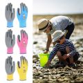 1 Pair Latex Kids Work Gloves Cartoon Animal Gardening Pink/Blue/ Gardening Antiskid Thickening Unisex Gloves. 