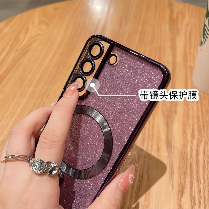 Applicable%20to%20Samsung%20s22%20Phone%20Case%20Strong%20Magnetic%20Attraction%20s23ultra%20Protective%20Sleeve%20s21%20Shell%20s20fe%20Simple%20Shell%20Tide%20-%20Image%204