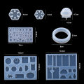 LibiSpecial New specials A SET Epoxy Resin Mold Kits Silicone Epoxy Mold Set Jewelry Casting Tools Earring findings for epoxy Jewelry Making Supplies DIY. 