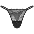 Mens Lingerie Sissy Satin Underwear Thongs Lace Patchwork Panties G-string Briefs T-back Jockstrap Underpants. 