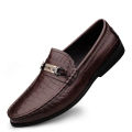 New trend men leather shoes black brown loafers footwear for mens genuine leather casual adult shoe fashion flats shoes man. 
