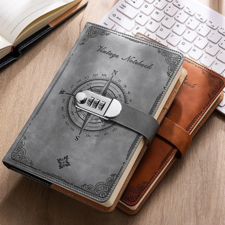 Retro%20style%20Notebook%20%20200%20pages%20A5%20size%20Diary%20Password%20book%20for%20Students%20Office%20workers%20Personal%20planning%20Journaling%20Gift%20-%20Image%205