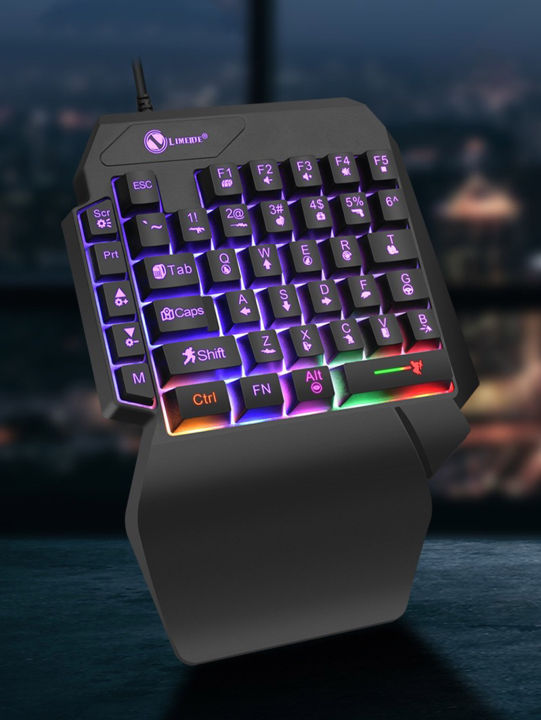 Hand Engineering Keyboards Mechanical one-handed game wired keyboard, radium engraving characters ...
