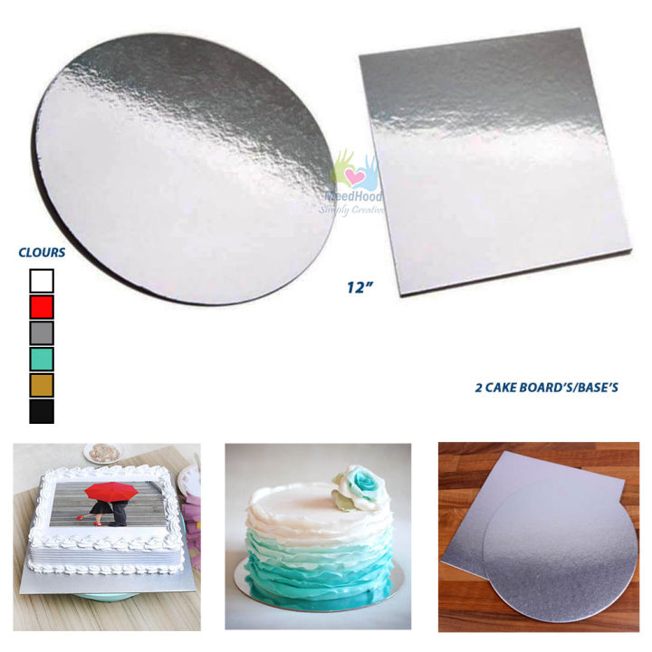 Square & Round Cake Board - 12 Inches (4Pcs)