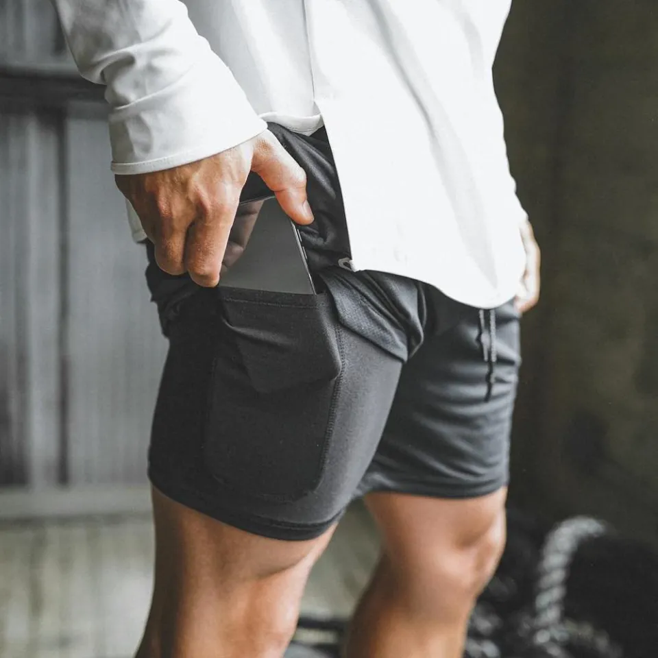 Mens workout shorts with pockets deals