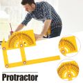 Angle Ruler Protractor Corner Angle Finder Carpentry Tools 0° To 180° Protractors For Woodworking Plastic Angles Conveyor Tool. 