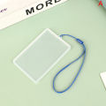 Transparent Flip Case Cover ID Card Holder with Lanyard Name Tag Student Bus Card Credit Card Employee Access Card Holder. 
