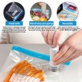 【NEW】 Vacuum Zipper Bags,Reusable Vacuum Food Sealer Bags Household Vacuum Food Sealer Ziplock Bag With Hand Pump Sealing Clips. 