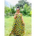 Sunflower Crush Long Frock - Trending material in Sri Lanka 2023. 